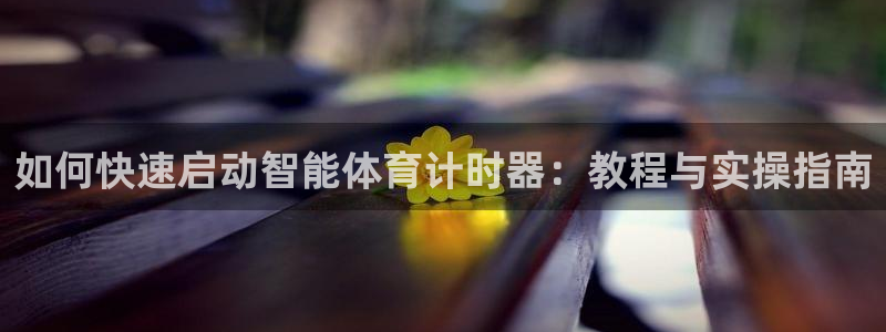 如何快速启动智能体育计时器：教程与实操指
